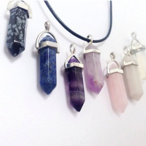 Earth Shine Jewelry - 🖤1 Left! Amethyst Healing Stone Point Necklace💜